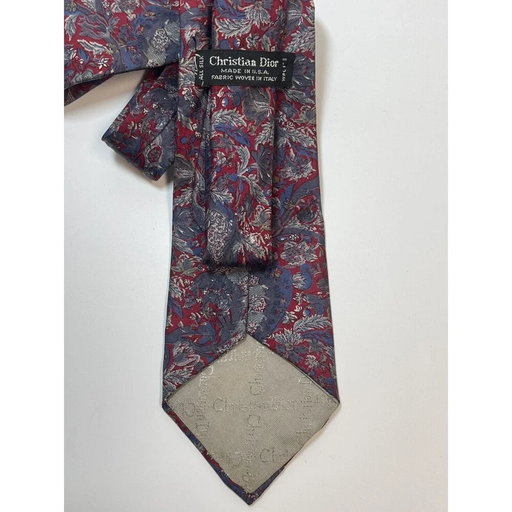Christian Dior Paisley Silk Neck Tie